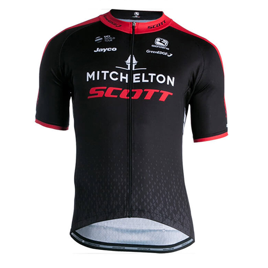 2018 Maillot Scott Tirantes Mangas Cortas Negro Rojo